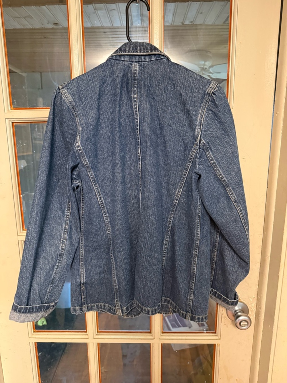 Western Style Dark Blue Denim Blazer - Picture 4 of 6